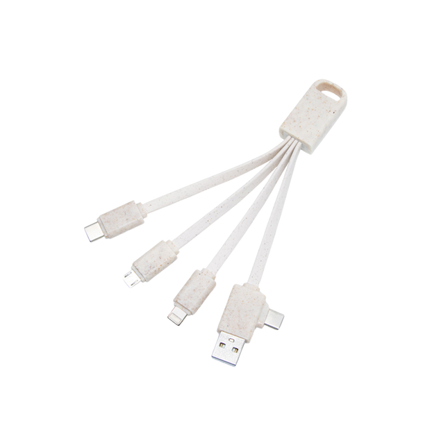 4-in-1 Wheat Straw Charging Cable (Deliver in 4-6 weeks)