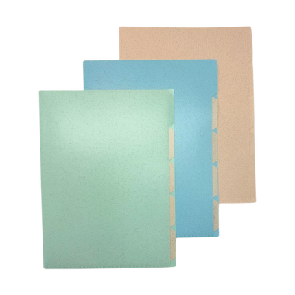Wheat Fibre 4 Compartment L Folder