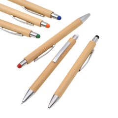 Eco Bamboo Ballpoint Pen with Stylus (Deliver in 4-6 weeks)