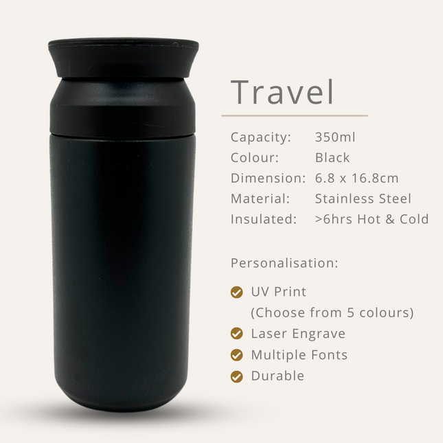 Personalised Thermal Bottle 220ml - 600ml (Name Printing)