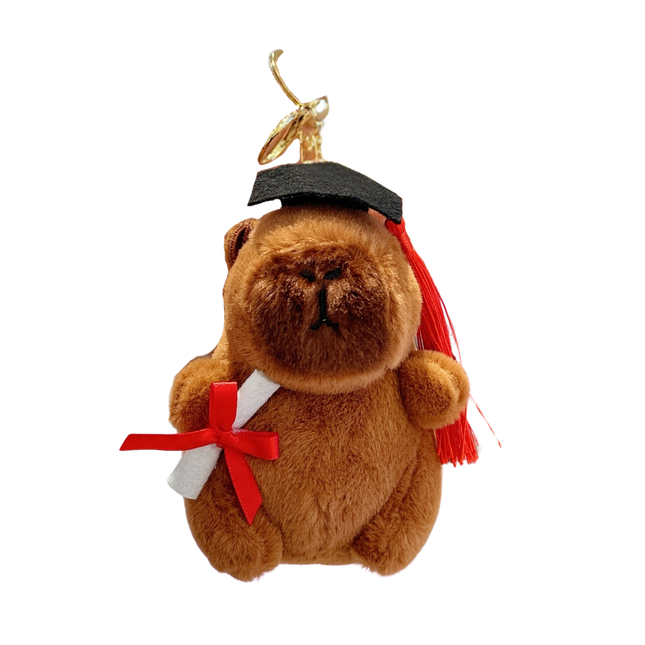 Capybara Graduation Keychain