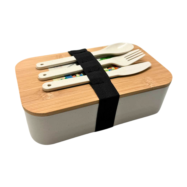 Customised Bamboo Lid Lunch Box Set (Preorder)