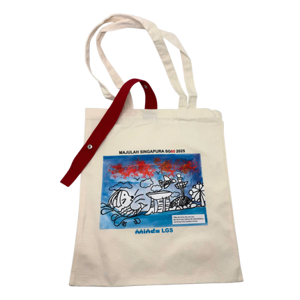 Customised Folding Canvas Bag with Ribbon (Preorder)