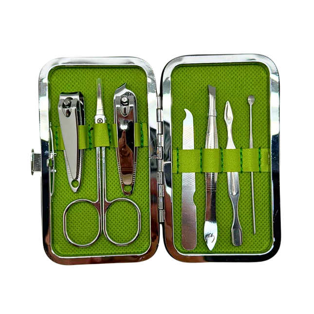 Customised 7-Piece Manicure Set In Coloured Pu Leather Case (Preorder)