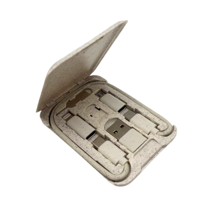Customised 2-in-1 Wheat Phone Stand with Cable (Preorder)