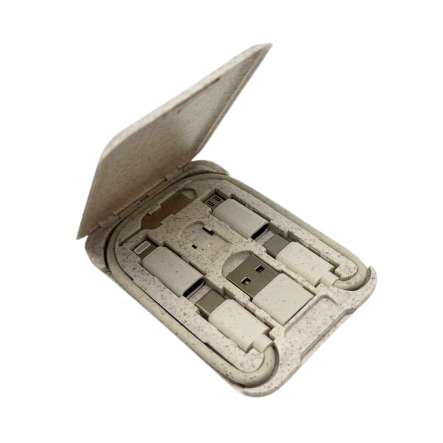 Customised 2-in-1 Wheat Phone Stand with Cable (Preorder)