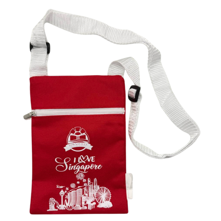 Customised Fabric Sling Pouch With Singapore Design (Preorder)