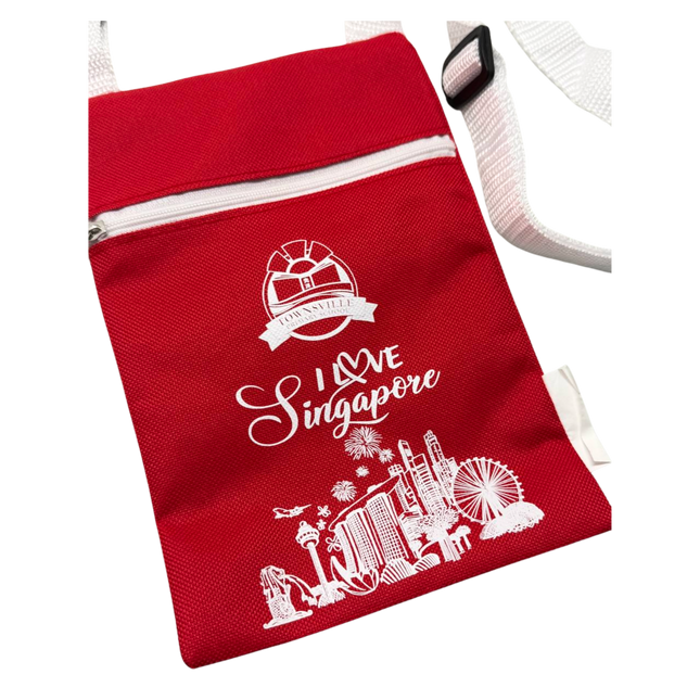 Customised Fabric Sling Pouch With Singapore Design (Preorder)