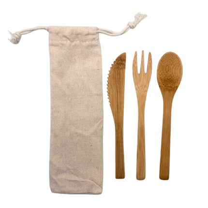Customised Printed Bamboo Cutlery Set (Preorder)