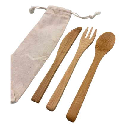 Customised Printed Bamboo Cutlery Set (Preorder)