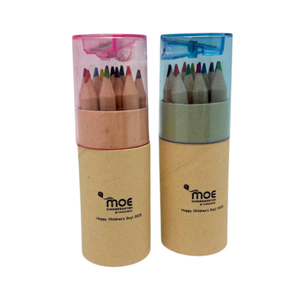 Customised Colour Pencil And Pencil Sharpener Set (Preorder)