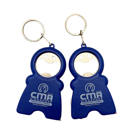Customised Smiling Man Keychain With Tape Measure, Led Light And Bottle Opener (Preorder)