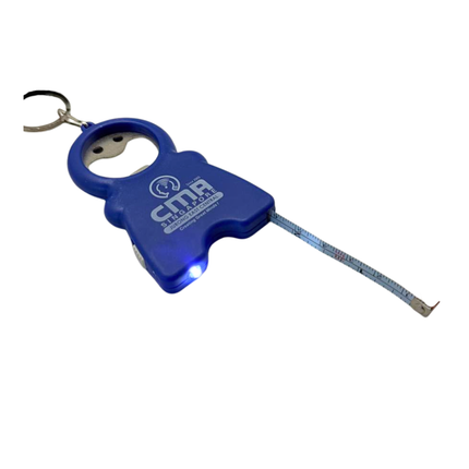 Customised Smiling Man Keychain With Tape Measure, Led Light And Bottle Opener (Preorder)