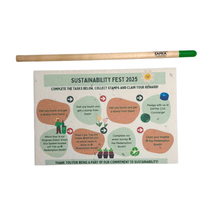 Customised Sprout Pencil with A6 Seed Plantable Paper (Preorder)