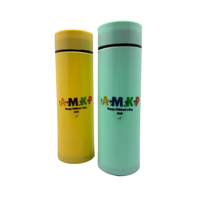 Customised Double Walled Wheat Fibre and Glass Bottle (Preorder)