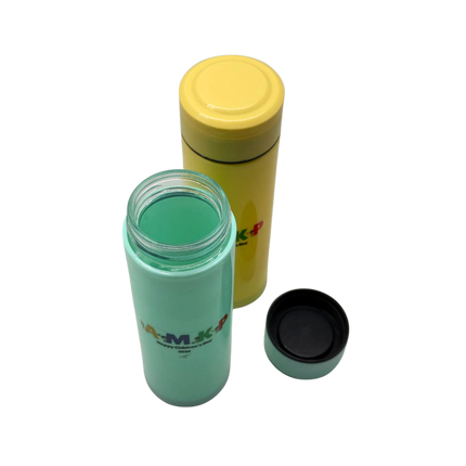 Customised Double Walled Wheat Fibre and Glass Bottle (Preorder)