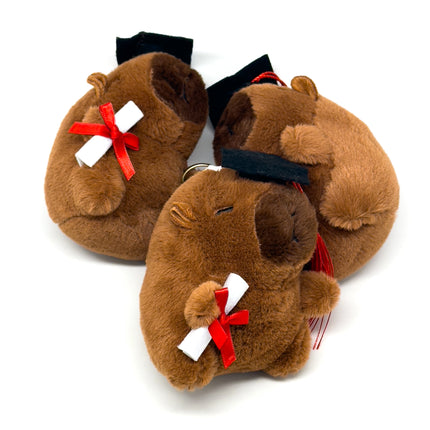 Capybara Graduation Bear Soft Toy Keychain