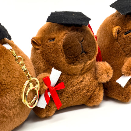 Capybara Graduation Bear Soft Toy Keychain