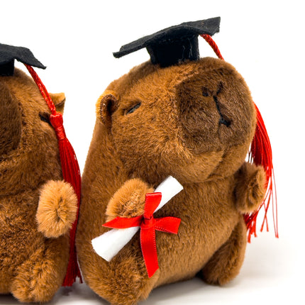 Capybara Graduation Bear Soft Toy Keychain