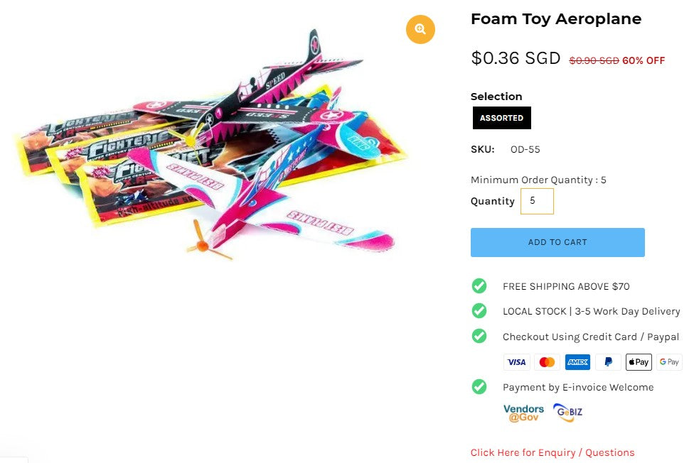 foam toy aeroplane