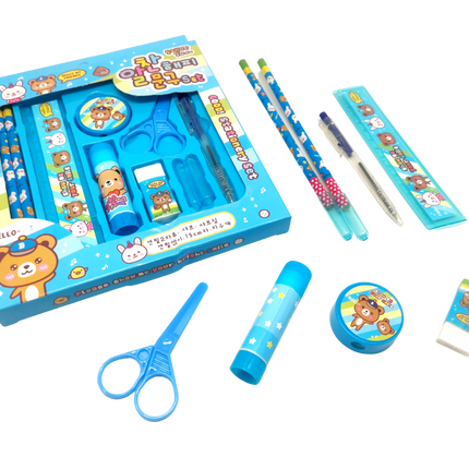 9 Piece Cartoon Design Stationery Set