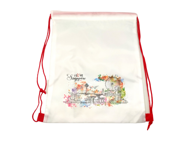 Singapore Theme Drawstring Nylon Sports Bag (CCA Bag)