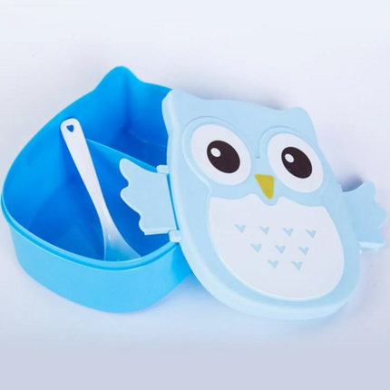 Owl Lunch Box with Cutlery Set