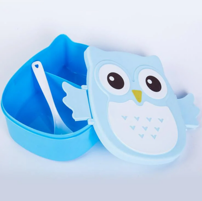 Owl Lunch Box with Cutlery Set