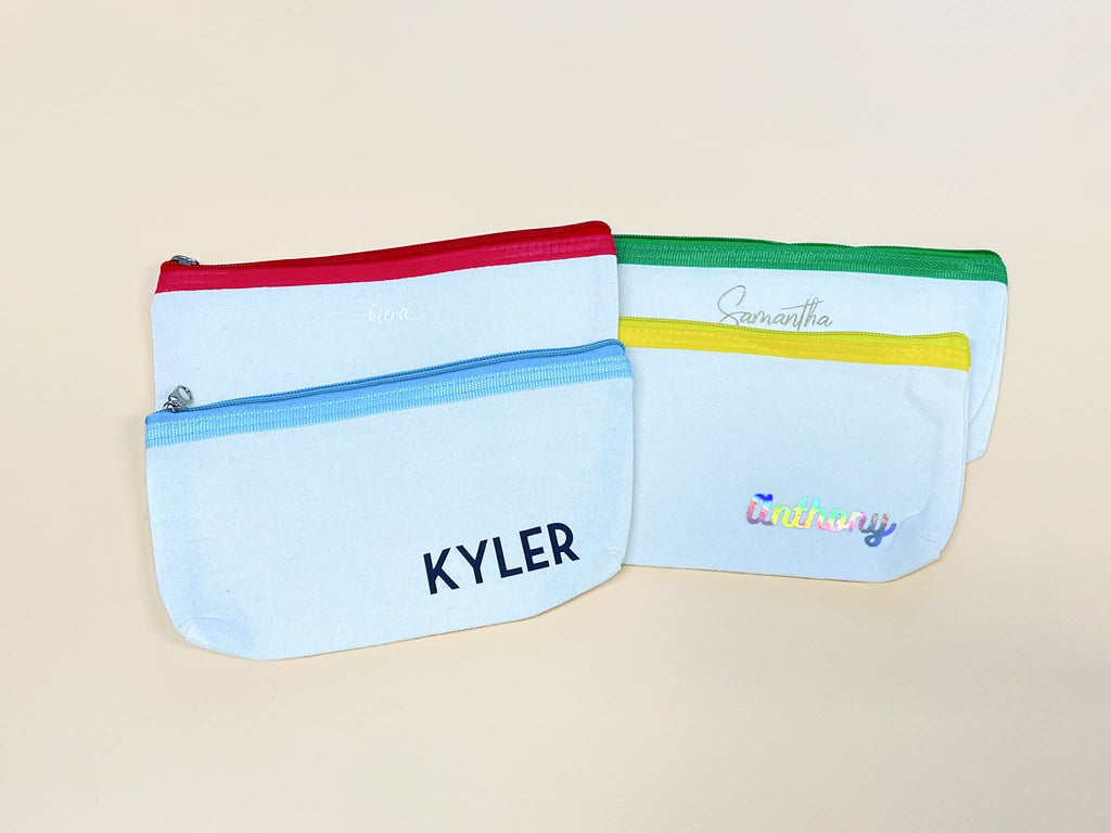 Premium Canvas Fabric Pencil Case (Name Printing) – One Dollar Only