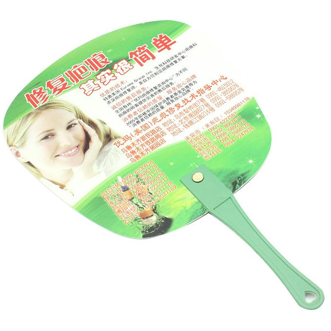 Large Rivet Handle Plastic Fan IWG FC One Dollar Only