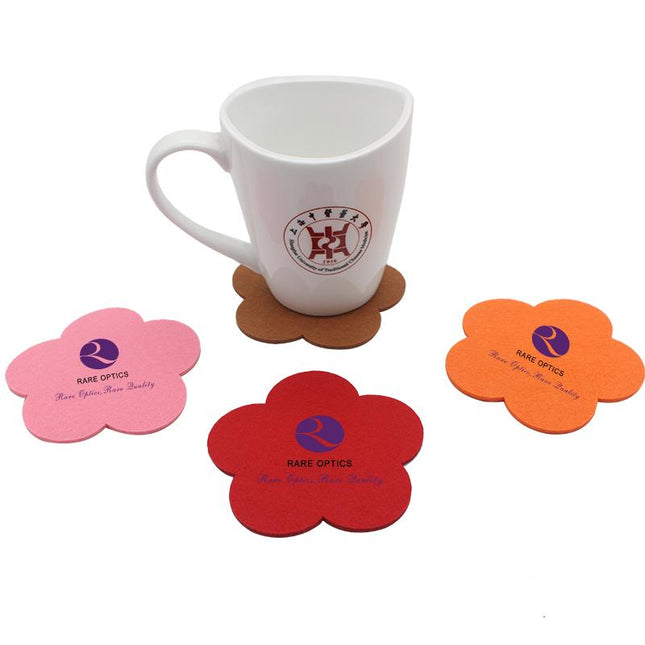 Flower Shaped Felt Coasters IWG FC One Dollar Only