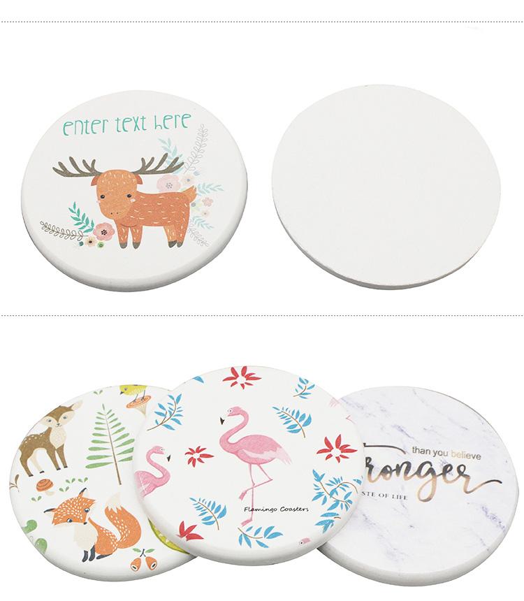 cheap corporate gift singapore customized clay coasters