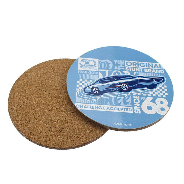 Round Hardwood Coasters with Oil Rim IWG FC One Dollar Only