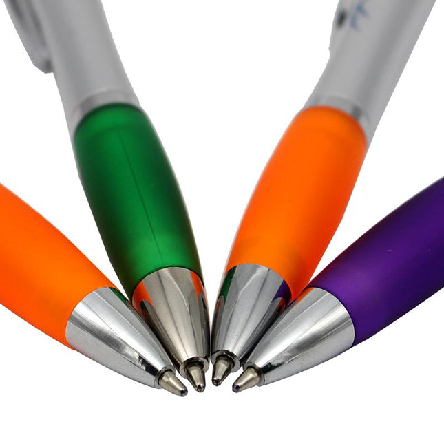 Ballpoint Pen With Coloured Rubber Grip One Dollar Only