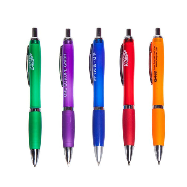 Coloured Ballpoint Pen With Metal Clip One Dollar Only