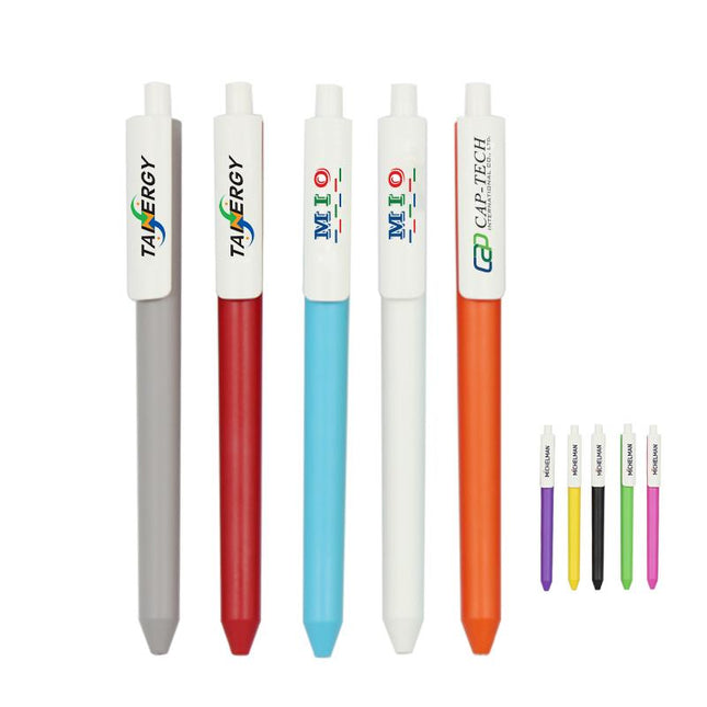 Gel Pen With White Clip One Dollar Only