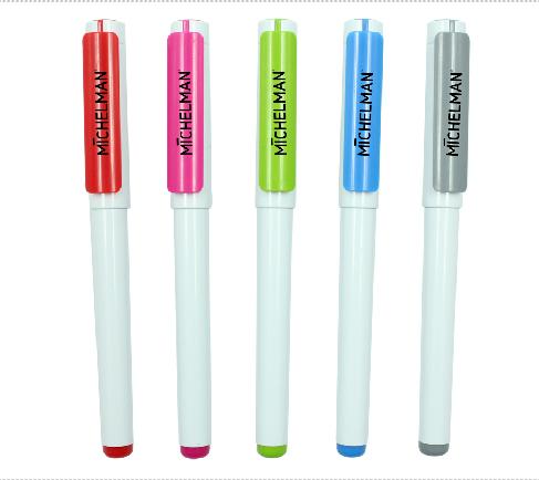 Gel Pen With Removable Cap And Coloured Clip One Dollar Only