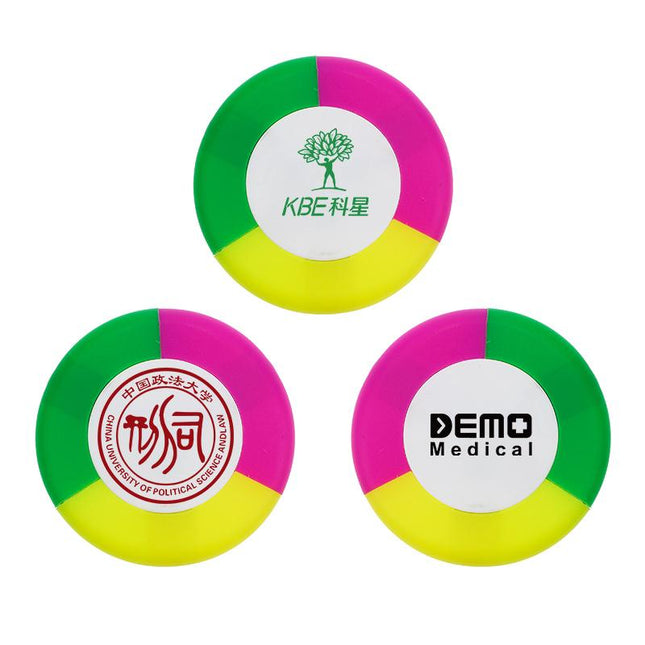 Round Tri-Color Highlighters IWG FC One Dollar Only
