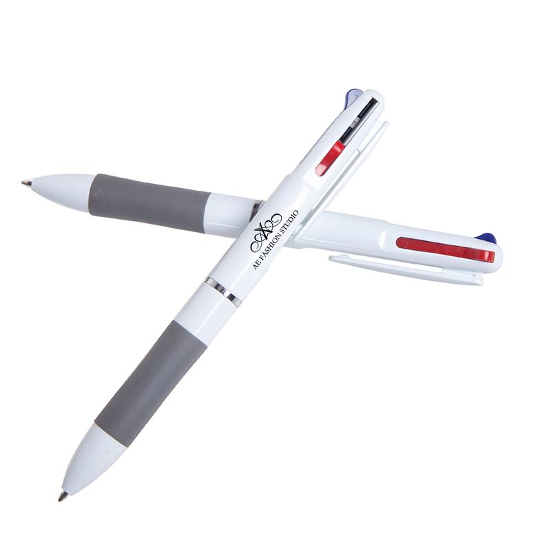 3-Colour Multi-Pen With Grey Rubber Grip One Dollar Only