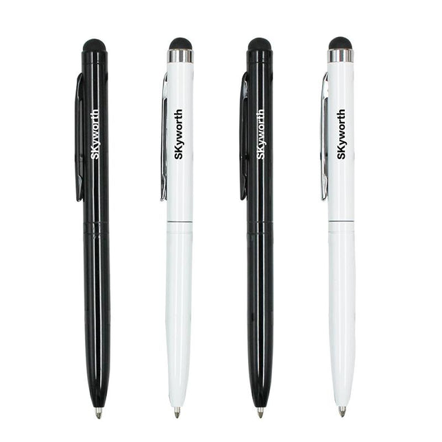 Minimalist Metal Twist-Type Ballpoint Pen With Stylus One Dollar Only