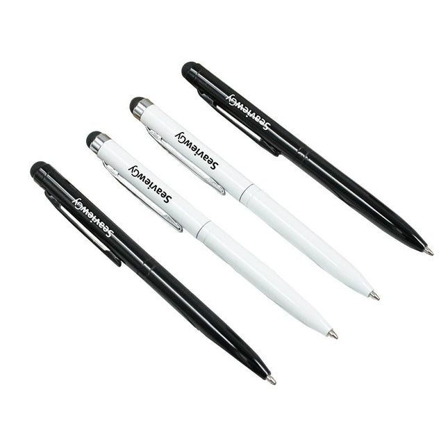 Minimalist Metal Twist-Type Ballpoint Pen With Stylus One Dollar Only