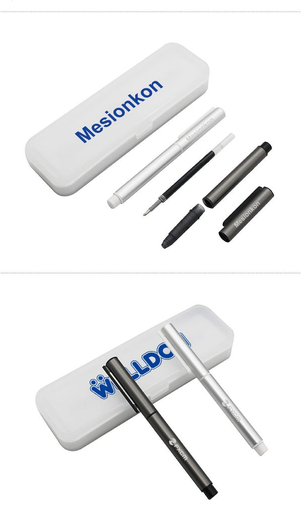Aluminum Tube Clicker Fountain Pen with Box – One Dollar Only
