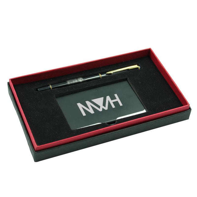 Metal Name Card Holder And Pen Set One Dollar Only