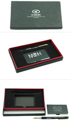 Metal Name Card Holder And Pen Set One Dollar Only