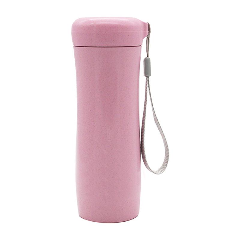 Wheat Fibre Drinking Bottle With Thin Cloth Strap One Dollar Only