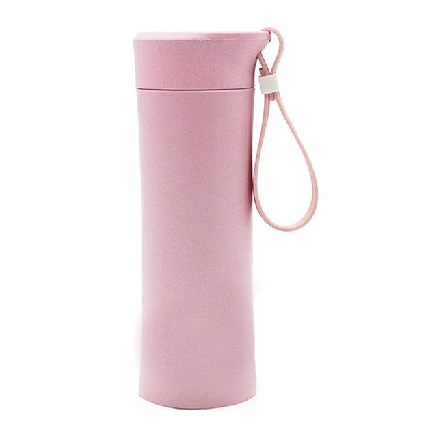 Wheat Fibre Drinking Bottle With Thick Rubber Strap One Dollar Only