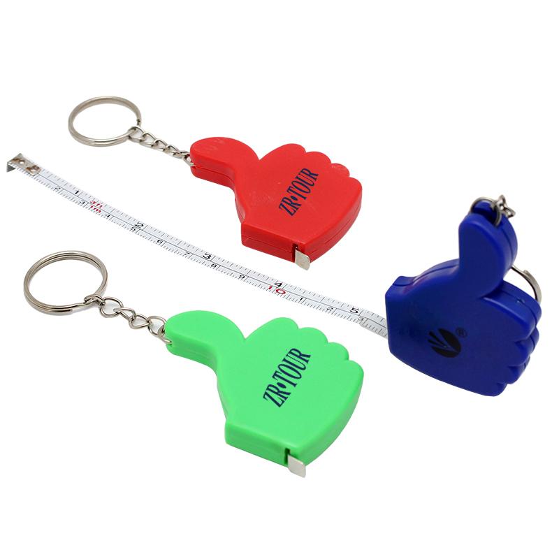 Thumbs Up Keychain With Tape Measure One Dollar Only