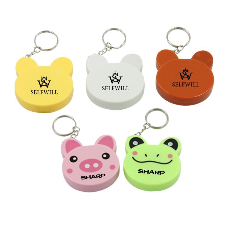 Cartoon Animal Keychain With Tape Measure One Dollar Only