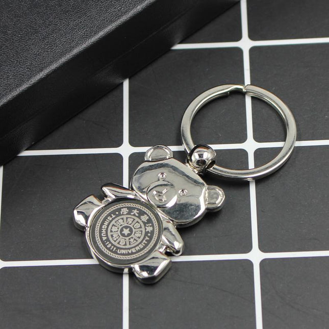 Zinc Alloy Teddy Bear Keychain One Dollar Only
