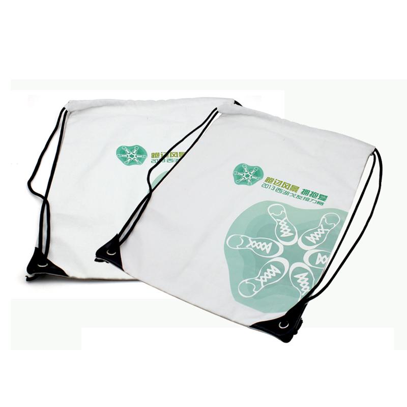 White canvas 2024 drawstring bags